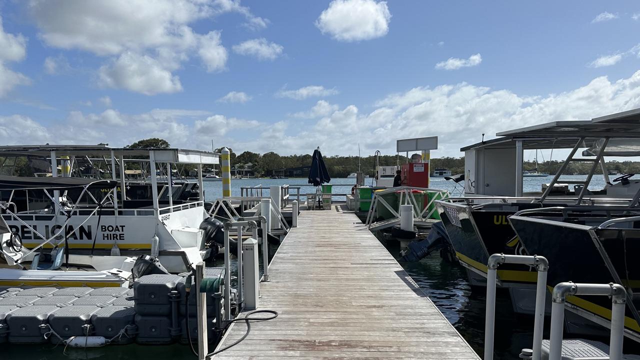 This wooden jetty at Pelican Boat Hire has two fuel lines running along its middle. Boathouse manager Matt Smith says had they caught alight, the situation would have been much worse.