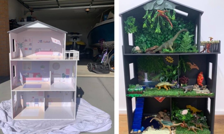 Dinosaur dollhouse on sale