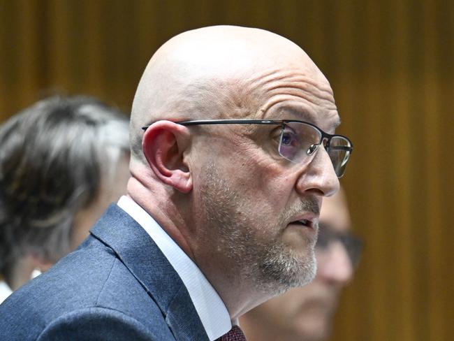 CANBERRA, AUSTRALIA  - NewsWire Photos - February 25 2025: Director-General of Security of Australia, Mike Burgess appears at the Legal and Constitutional Affairs Estimates at Parliament House in Canberra. Picture: NewsWire / Martin Ollman