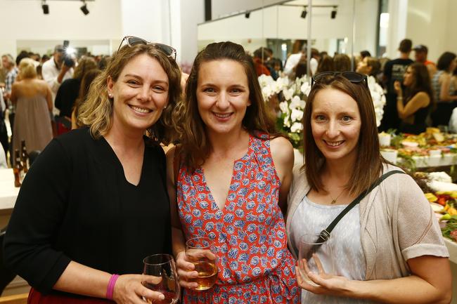 Opening of Mazi Hair. Isabelle Crompton of South Hobart, Peta Owen of Lindisfarne, Stephanie Bodak of Howrah. PICTURE: MATT THOMPSON