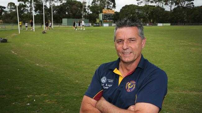 So close: Tyabb footy coach Mark Paganoni was disappointed but positive after his side’s two-point loss to Pearcedale on Saturday.