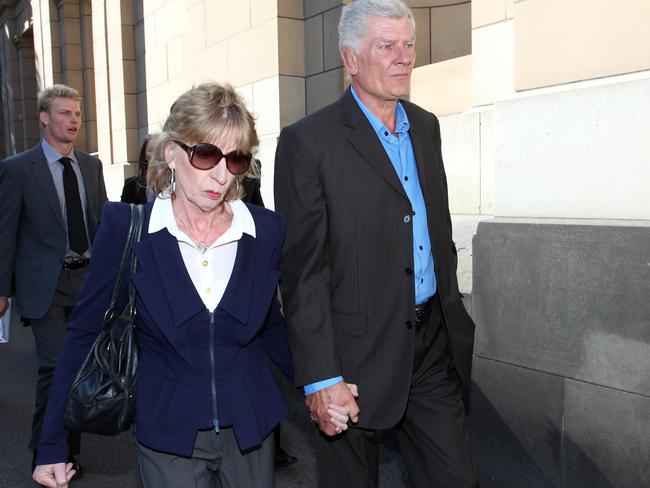 Elsa Corp's parents Gilly and Andy leave the Supreme Court after David Patrick Clifford’s sentencing.