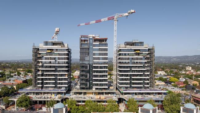 Construction update at Eighty Eight O'Connell project at 88, O'Connell St, North Adelaide. Picture: Supplied by Commercial & General