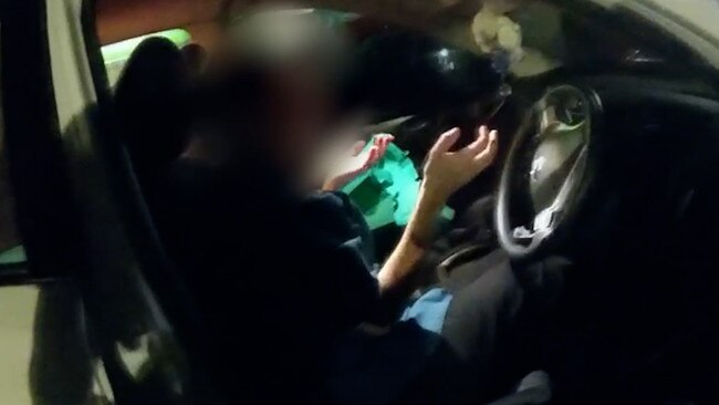Police body-worn camera footage captures a woman allegedly blowing more than seven times the legal limit on the Gold Coast. Picture: QPS