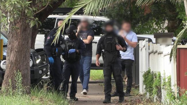 Abdul Zahed, a 37-year-old associate of a high-ranking Comanchero member, was arrested attempting to jump the back fence of a Bankstown home. Picture: NSW Police