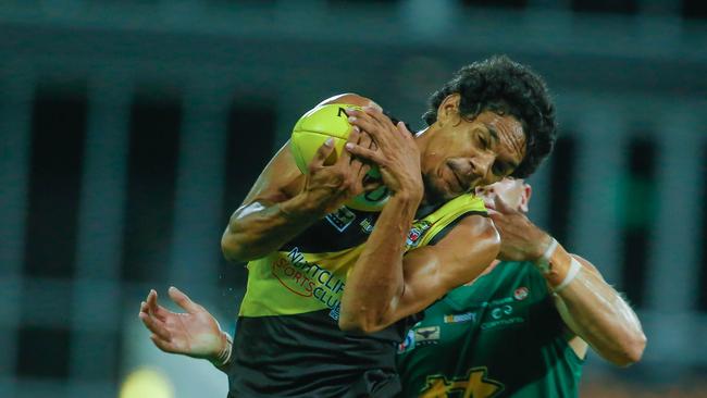 Liam Holt-Fitz in the NTFL Round 1 clash between Nightcliff and St Mary's at TIO Stadium on Saturday night