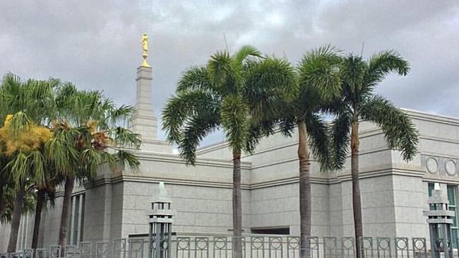 The Brisbane Australia Temple for the Church of Jesus Christ of Latter-day Saints at Kangaroo Point. Picture: Instagram