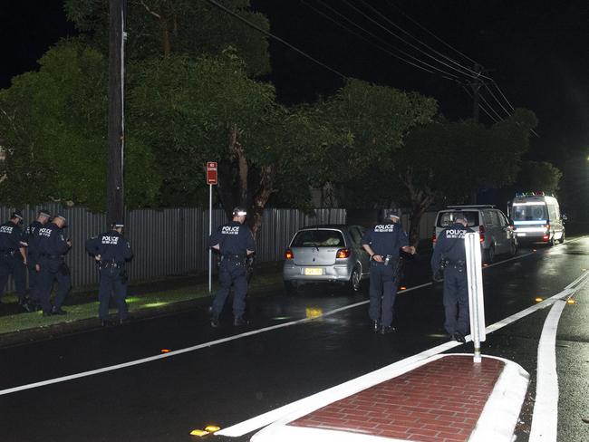 Police investigate a shooting in Auburn. Photos: Chris McKeen