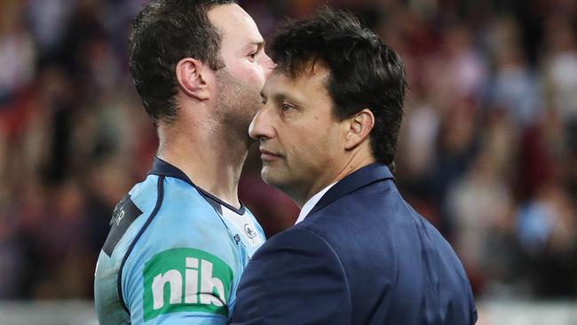 NSW captain Boyd Cordner with coach Laurie Daley.
