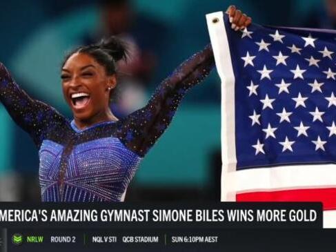 America reacts as "GOAT" gymnast Simone Biles wins second gold in Paris