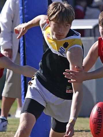 Angle Park player Henry Nau, 17, who was placed in an induced coma after an incident during a football match between Two Wells Football team. Picture: MG Slattery Photography