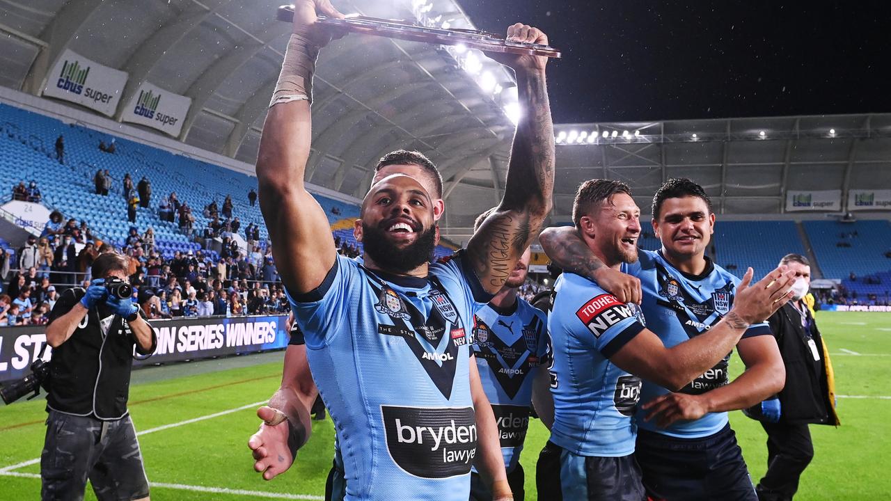 Josh Addo-Carr has played 12 games for the Blues. Picture: Bradley Kanaris/Getty Images