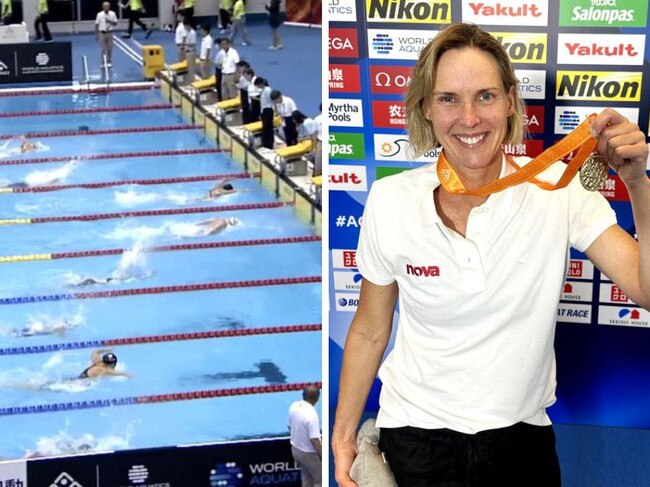 Susie O'Neill wins gold in the 50m butterfly.