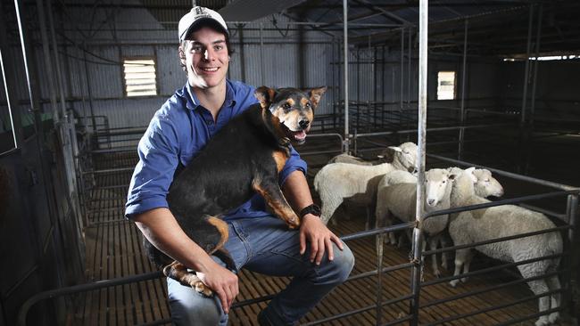Darcy Fogarty, pictured his draft year, on the family farm. Picture Sarah Reed.
