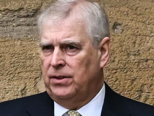 (FILES) Britain's Prince Andrew, Duke of York reacts as he arrives at St. George's Chapel, Windsor Castle, to attend the Easter Mattins Service, on March 31, 2024. A former UK security minister said Friday, december 13, that it was "extremely embarrassing" that a suspected Chinese spy had become a confidant of disgraced royal Prince Andrew. (Photo by JUSTIN TALLIS / AFP)