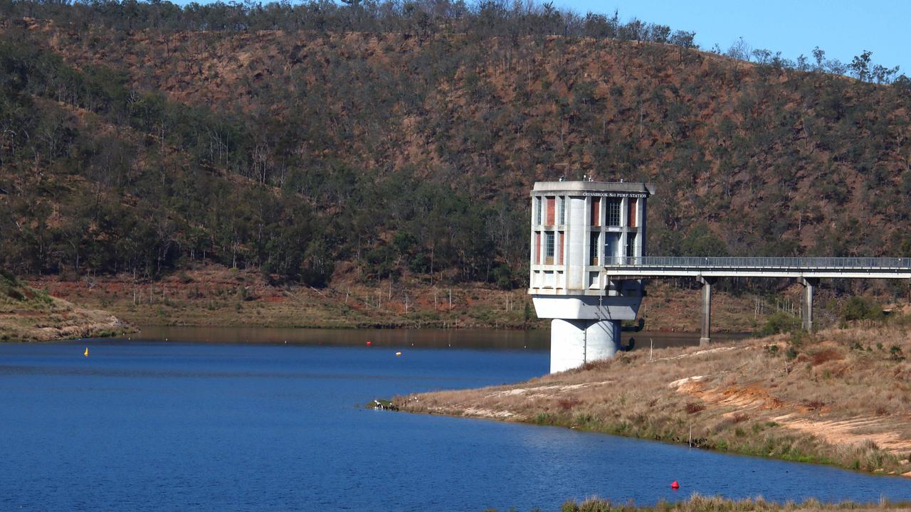 Council has been taking measures to empty Cressbrook to 70 per cent or below in order for spillway construction to begin. Photo taken in September 2021 by David Clark Photography