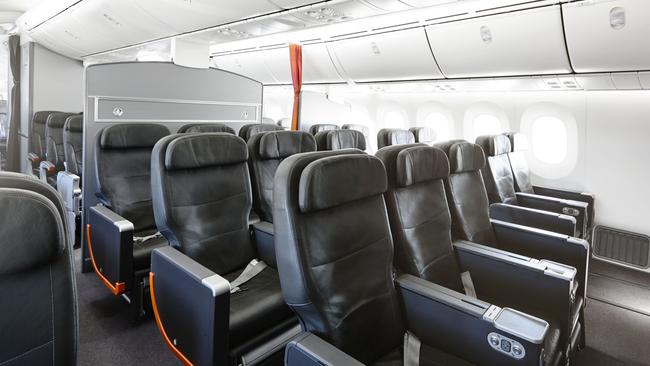 Jetstar business class has 21 seats in a 2-3-2 configuration.