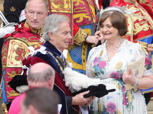 Former British prime minister Tony Blair and his wife Cherie Blair. Picture: Chris Jackson/Getty Images