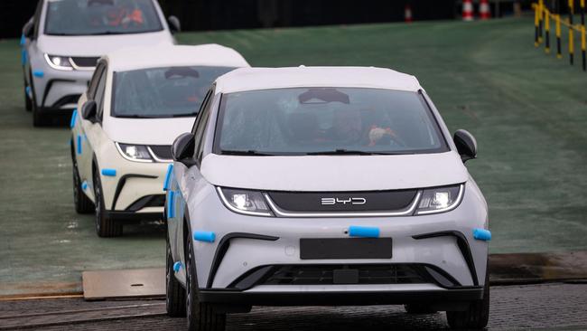 BYD entered the Australian market in 2022 and its price and build now puts it on top among those considering buying an EV. Picture: AFP