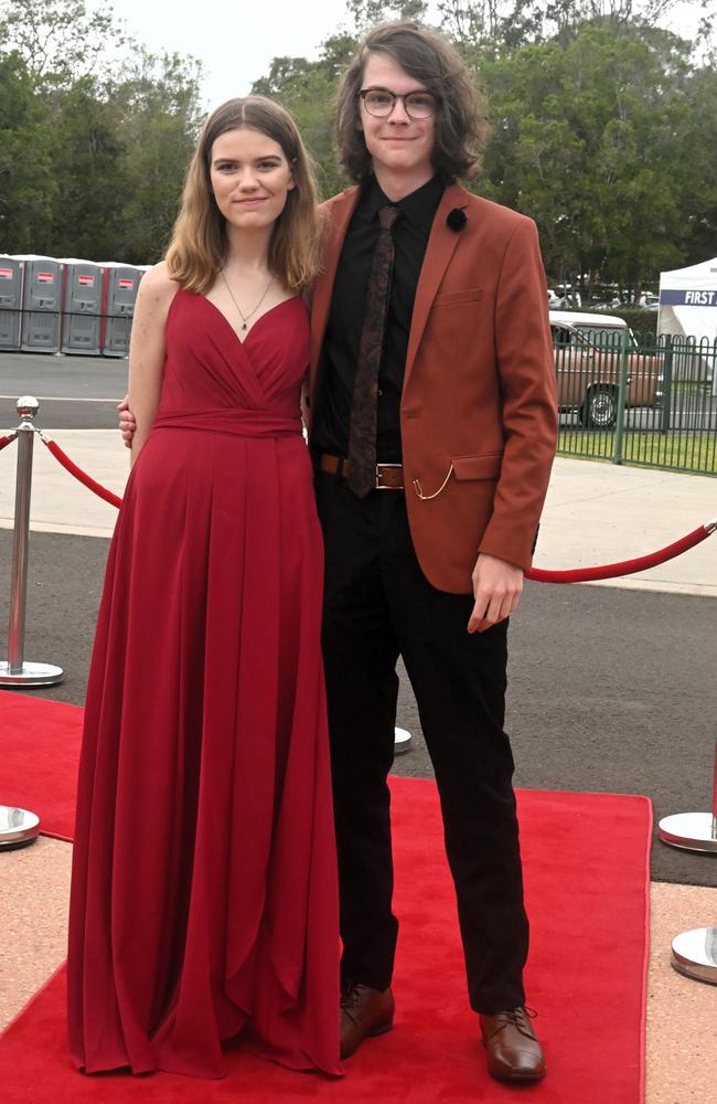 Keira Hickey and Harrison Taylor at Pacific Lutheran College's 2023 formal. Picture: Tegan Annett