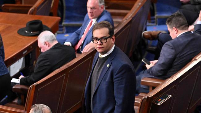 George Santos looks on as the House of Representatives continues voting for new speaker in 2023. Picture: AFP