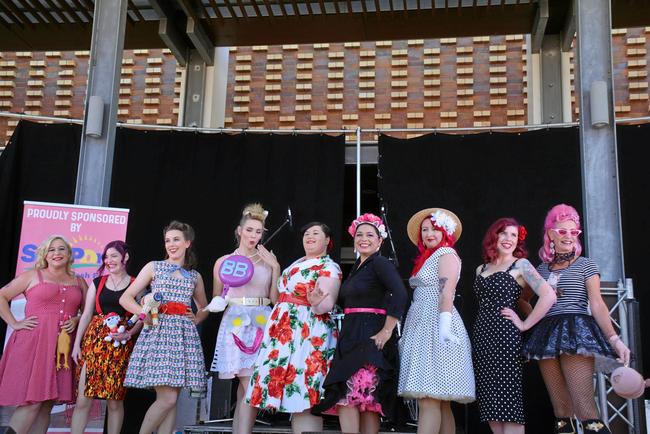 The finalists of the Miss BaconFest pageant. Picture: Claudia Williams