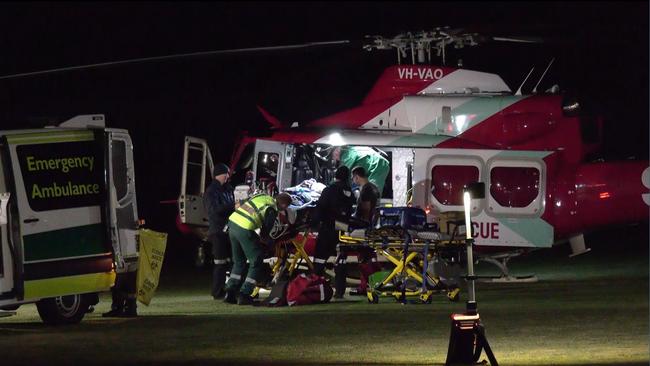 One victim was flown to hospital. Picture: Gary Juleff