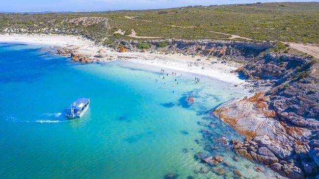Passengers from the Coral Adventurer explore the SA coastline. Picture: Isaac Forman/SATC