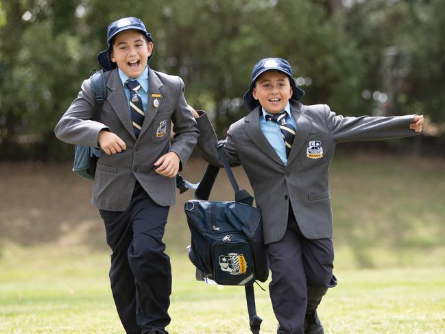 Irfan College, a low-fee Islamic school in Sydney's southwest, has seen big NAPLAN improvements while charging less than $3k, making it a great bang for buck school. Pictured are students Mikail Yalcinkaya, 10 and Zakaria Zakaria, 7. Picture: Julian Andrews