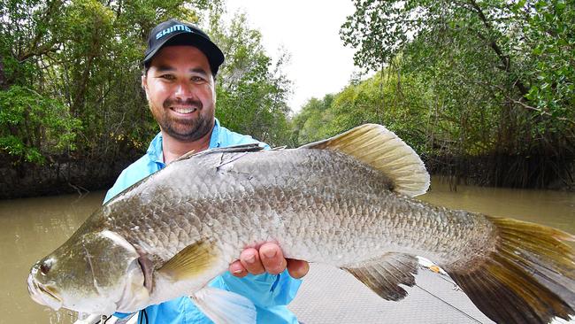 Alastair Lau’s chunky barra was tagged with a Million Dollar Fish BetEasy purple charity tag and released into the Adelaide River, in 2018.