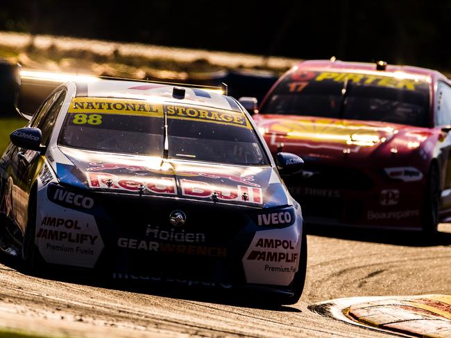 DARWIN, AUSTRALIA - AUGUST 16: (EDITORS NOTE: A polarizing filter was used for this image and was altered with digital filters.) Jamie Whincup drives the #88 Red Bull Holden Racing Team Holden Commodore ZB during the Darwin Triple Crown 2020 Supercars round at Hidden Valley Raceway on August 16, 2020 in Darwin, Australia. (Photo by Daniel Kalisz/Getty Images)