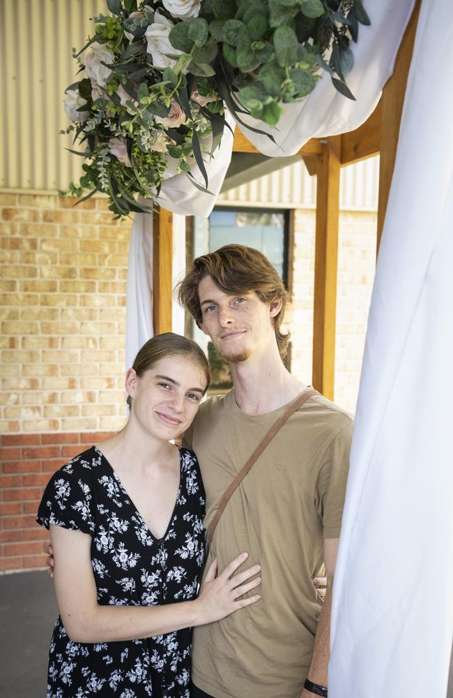 Engaged couple Rachel Lee and Brynley Zylstra at Toowoomba's Wedding Expo hosted by Highfields Cultural Centre, Sunday, January 21, 2024. Picture: Kevin Farmer