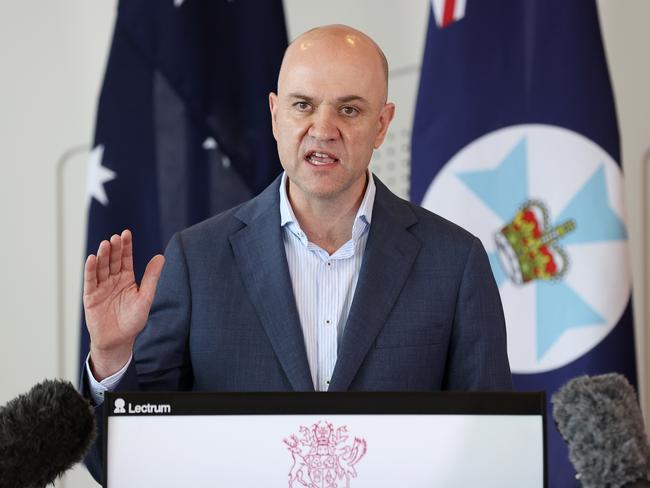 Qld CHO Dr John Gerrard, during a press conference, Brisbane. Picture: Liam Kidston