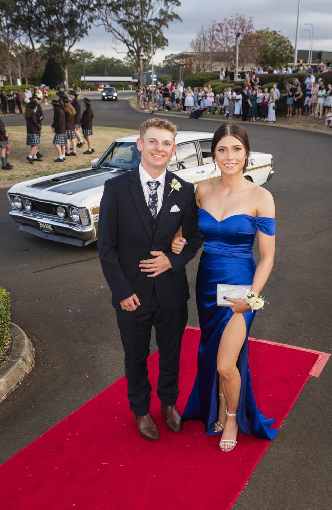 Casey Monagle and Imogen Moore at Harristown State High School formal at Highfields Cultural Centre, Friday, November 17, 2023. Picture: Kevin Farmer