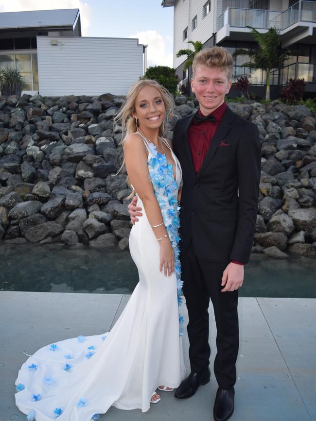 Tia Gibbs and Sam Wilson at the Proserpine State High School formal. Picture: Elyse Wurm