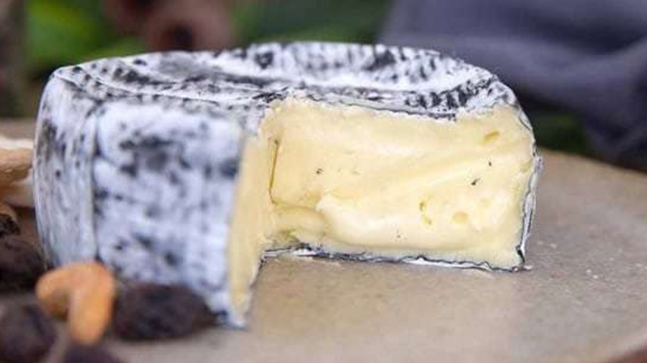 Woombye ash brie, which can be brought to your door through the Cheese Therapy delivery service.