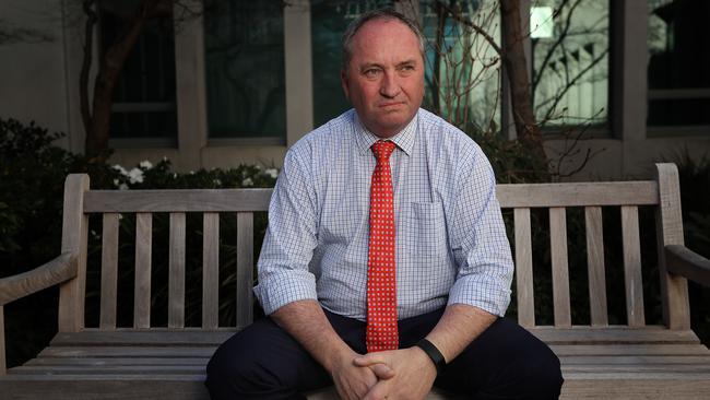 Barnaby Joyce says the change in his personal circumstances means his wage is spread thin. Picture: Kym Smith