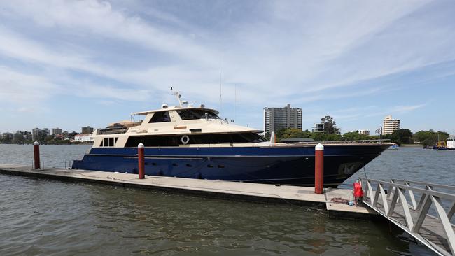 Former owner Keith Lloyd parked his super yacht Southern Cross outside Shafston. Picture: Tara Croser