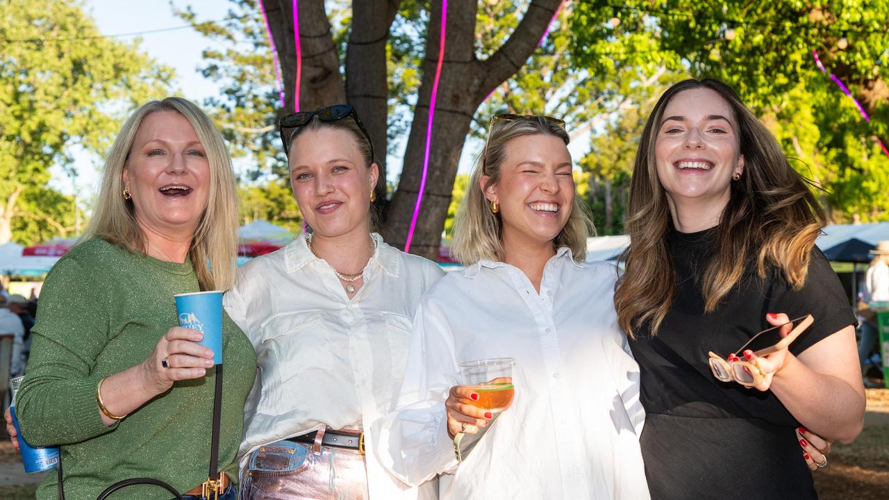 Helen Mead (left), Hannah Mead, Renee Murray and Morgan Asaillit at the Toowoomba Carnival of Flowers Festival of Food and Wine, Sunday, September 15, 2024. Picture: Bev Lacey