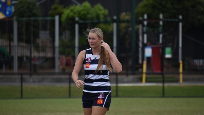 Under-17 Girls division 1 action between the Broadbeach Cats and Maroochy Roos. Sunday April 23, 2023. Picture: Nick Tucker