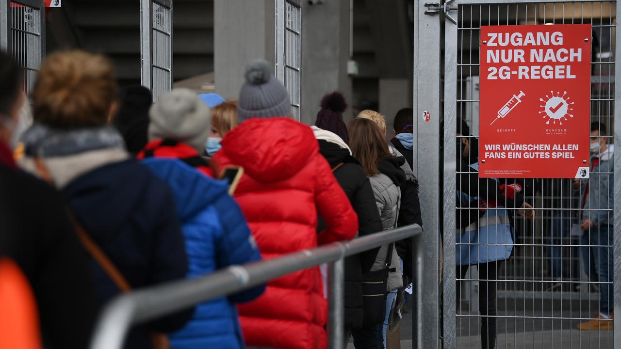 The German government is considering harsher rules on the unvaccinated, with fears its fourth wave could overrun their hospital system. Picture: Matthias Hangst/Getty Images.