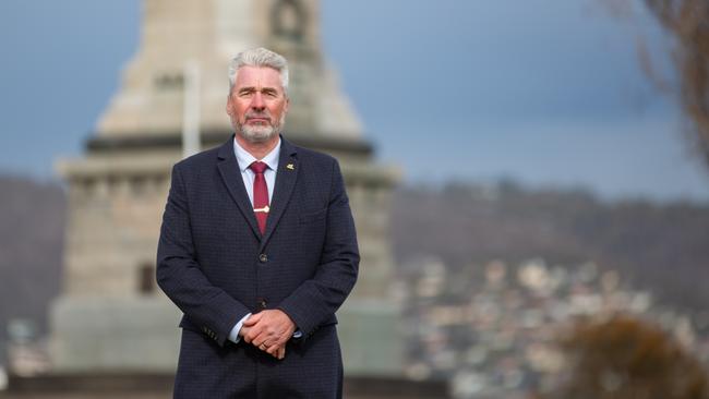 CEO of RSL Tasmania John Hardy at Hobart Cenotaph. Picture: Linda Higginson.