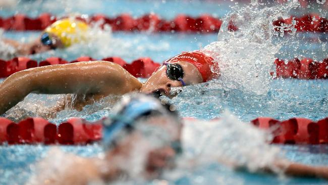 Lewis Jewel of Kincoppal-Rose Bay competes in the 10 Boys 100m Freestyle