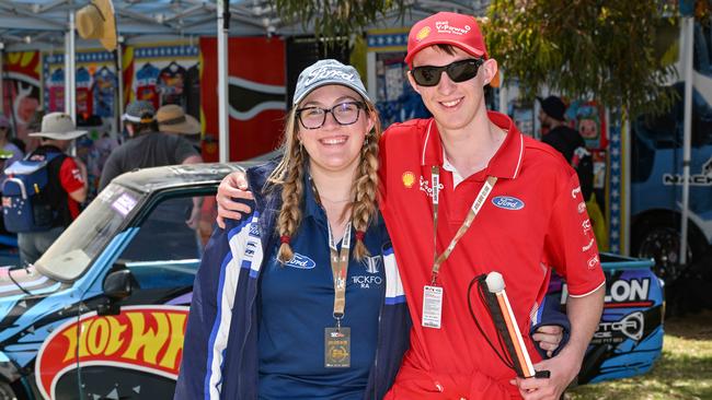 Siblings Shaylah and Zac Hocking have inherited their mum’s love of racing. Picture: Brenton Edwards