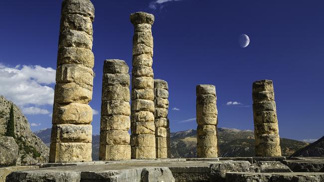 The Temple of Apollo at Delphi, Greece.