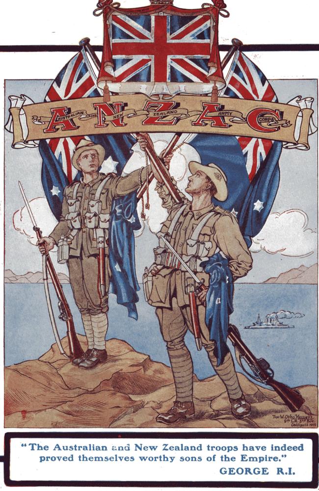 A World War I poster bearing the Anzac acronym.