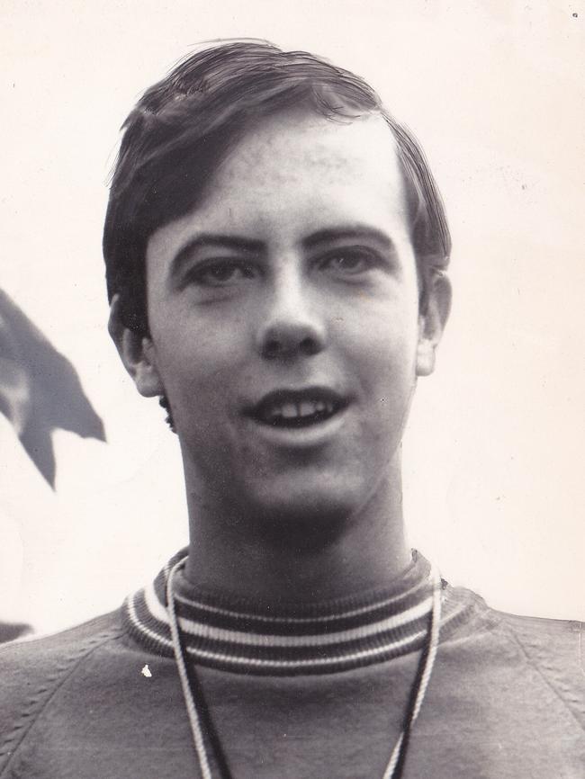 Queensland businessman Clive Palmer as a teenager. Supplied.