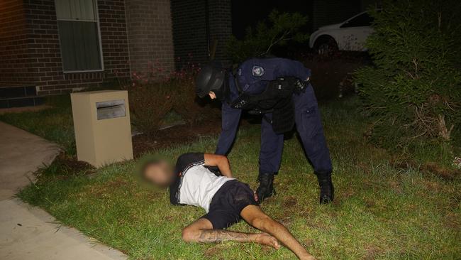 Police arrested members of the Finks this morning. Picture: NSW Police