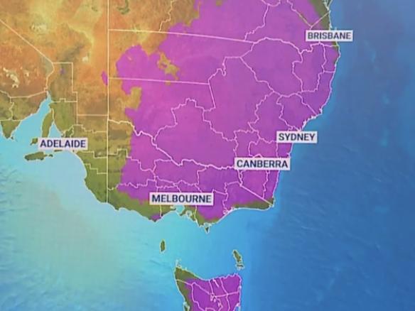 Aussie cold snap. Picture: Sky News.