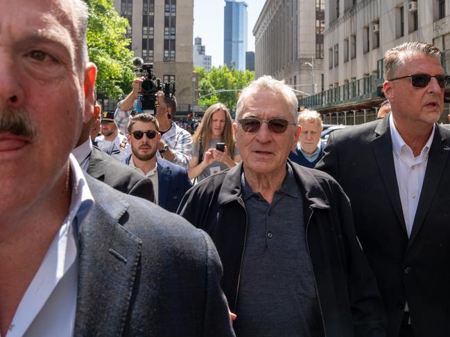 Robert De Niro outside the Manhattan Criminal Court. Picture: Getty Images